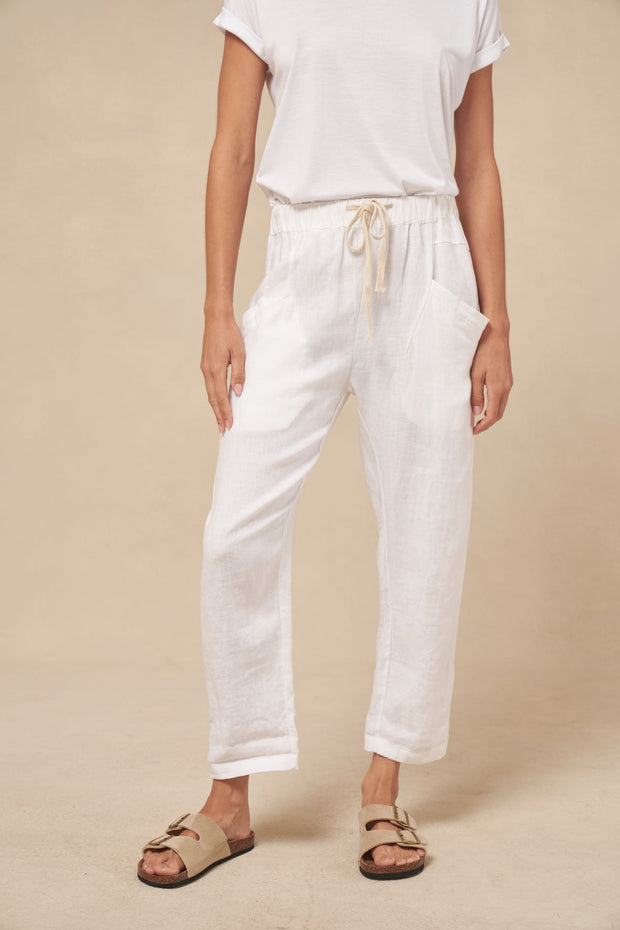 Luxe Pant White - White Wood Boutique