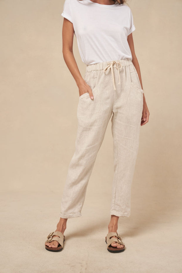 Luxe Pant Natural - White Wood Boutique