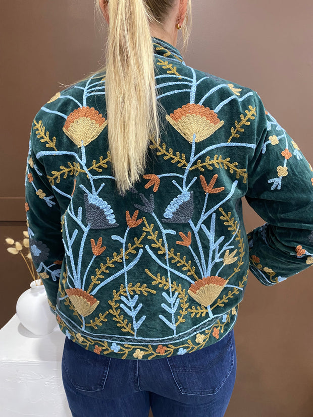 Lakshmi Embroidered Velvet Jacket