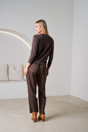 Kiara Knit Top- Chocolate brown