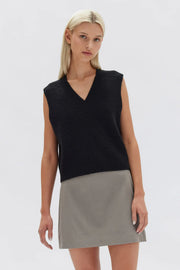 Nova Knit Vest - Black - White Wood Boutique