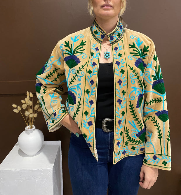 Lakshmi Embroidered Velvet Jacket