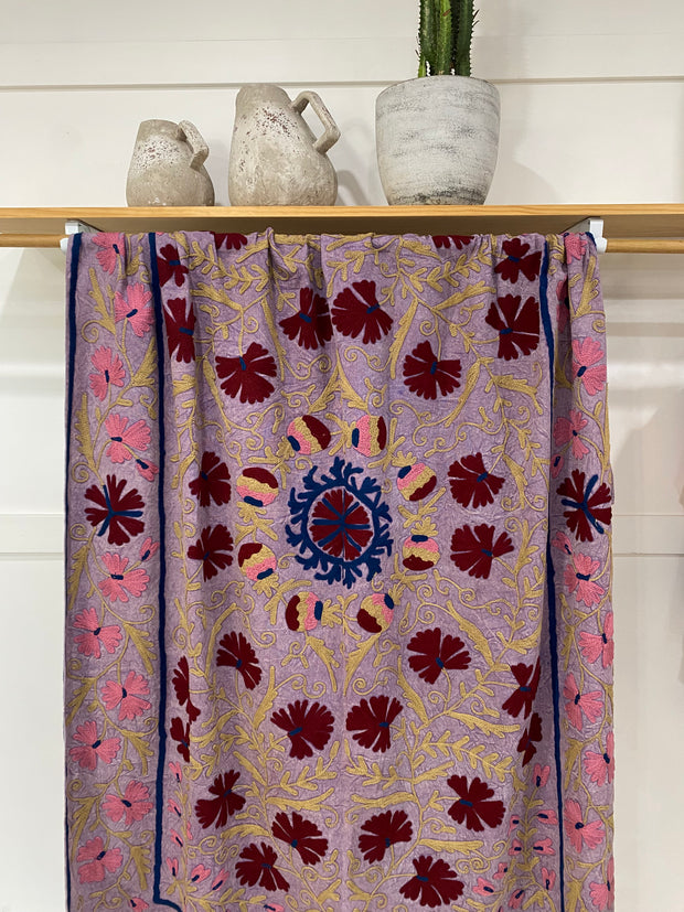 Saraswati Embroidered Canvas Throw