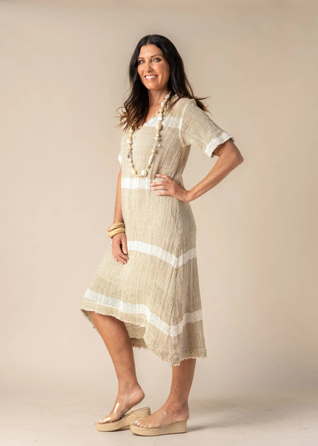 Xanthe Linen Dress - White Wood Boutique