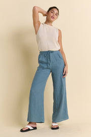 Emie Pant - Teal - White Wood Boutique