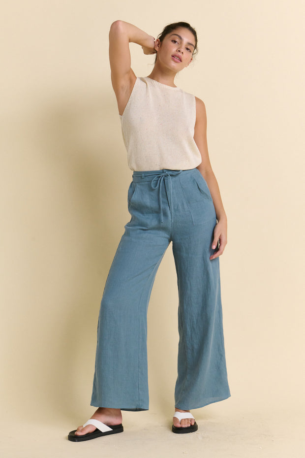 Emie Pant - Teal - White Wood Boutique