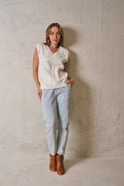 Lydia Vest -Cream Fleck