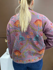 Lakshmi Embroidered Cotton Slub Jacket