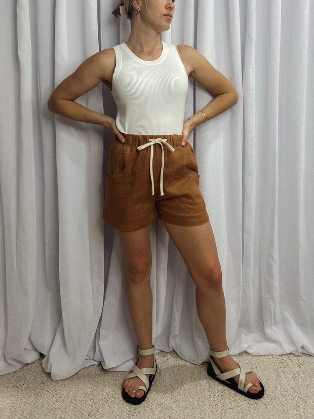 Luxe short- Terracotta - White Wood Boutique
