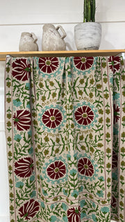 Saraswati Embroidered Canvas Throw