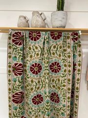 Saraswati Embroidered Canvas Throw