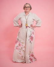 Taziano Pants - Beige floral print