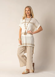 Molly Linen Top - White Wood Boutique