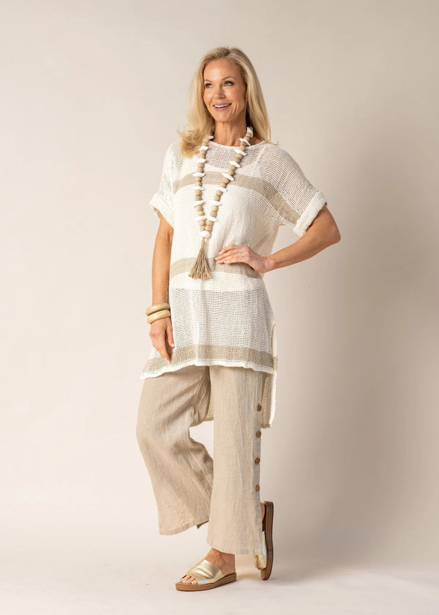 Molly Linen Top - White Wood Boutique