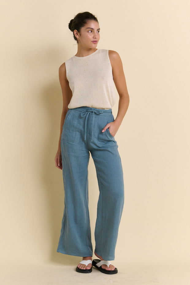 Emie Pant - Teal - White Wood Boutique