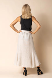 Jay Linen Skirt -Latte