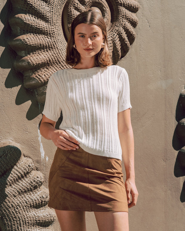 Ava Cotton Knit - White Wood Boutique