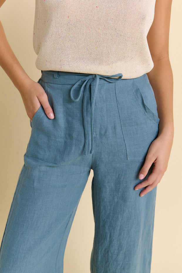 Emie Pant - Teal - White Wood Boutique
