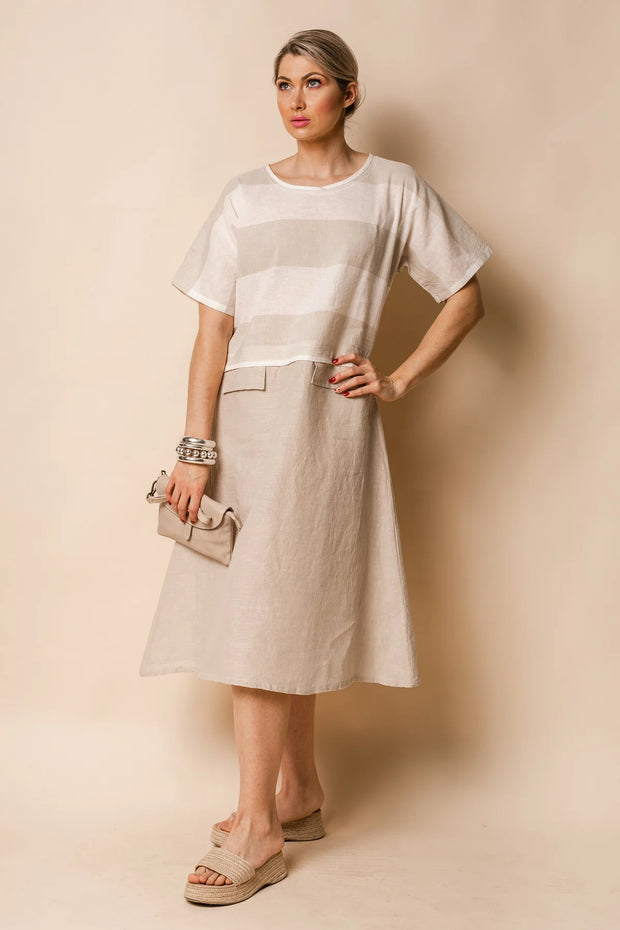 Hayley Dress -Latte - White Wood Boutique