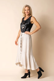 Jay Linen Skirt -Latte