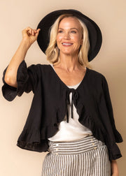 Fara Top -Onyx - White Wood Boutique