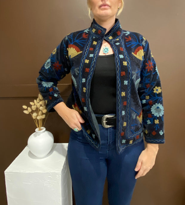 Lakshmi Embroidered Velvet Jacket