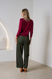 Kiara Knit Top- Wine