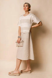 Hayley Dress -Latte - White Wood Boutique