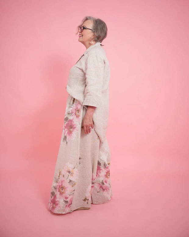 Taziano Pants - Beige floral print