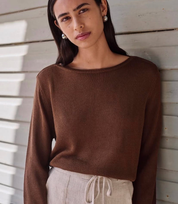 Terri Knit - Chocolate - White Wood Boutique