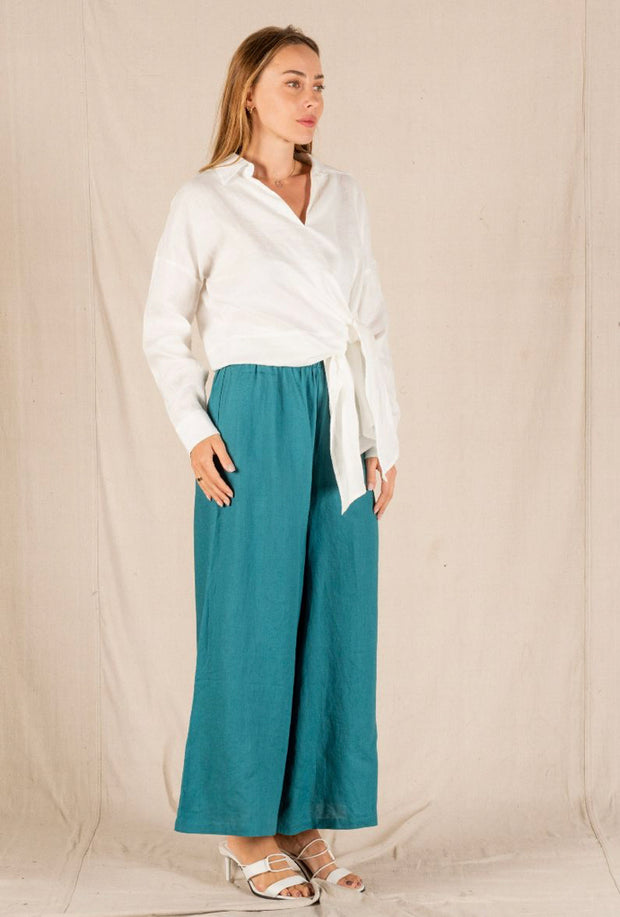 Mosaic Pant - Teal - White Wood Boutique