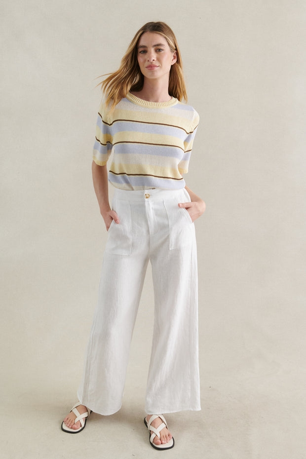 Cam Pant - White - White Wood Boutique