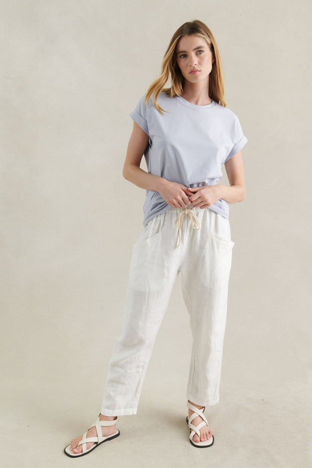 Luxe Pant White - White Wood Boutique