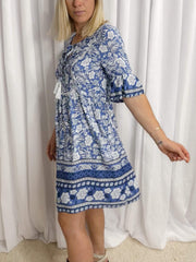 Sunbeam Dress- Blue - White Wood Boutique