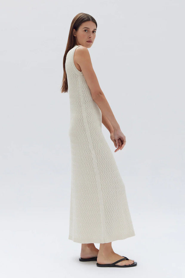 Veda Knit Dress - Stone - White Wood Boutique