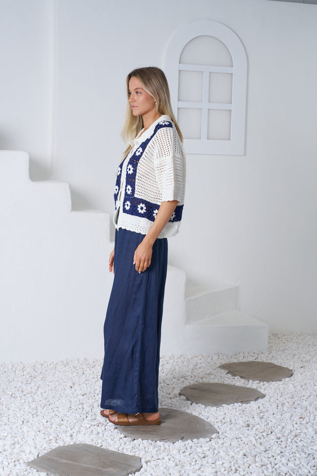 Delina Pant - Midnight Blue - White Wood Boutique