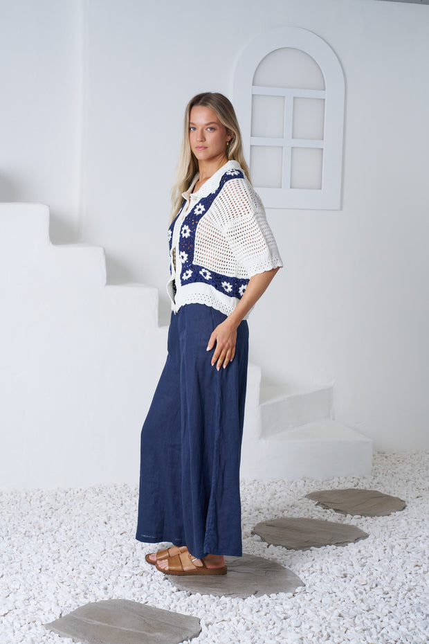 Delina Pant - Midnight Blue - White Wood Boutique