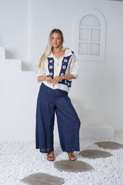 Delina Pant - Midnight Blue - White Wood Boutique