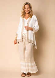 Dem Linen Jacket - Cream - White Wood Boutique