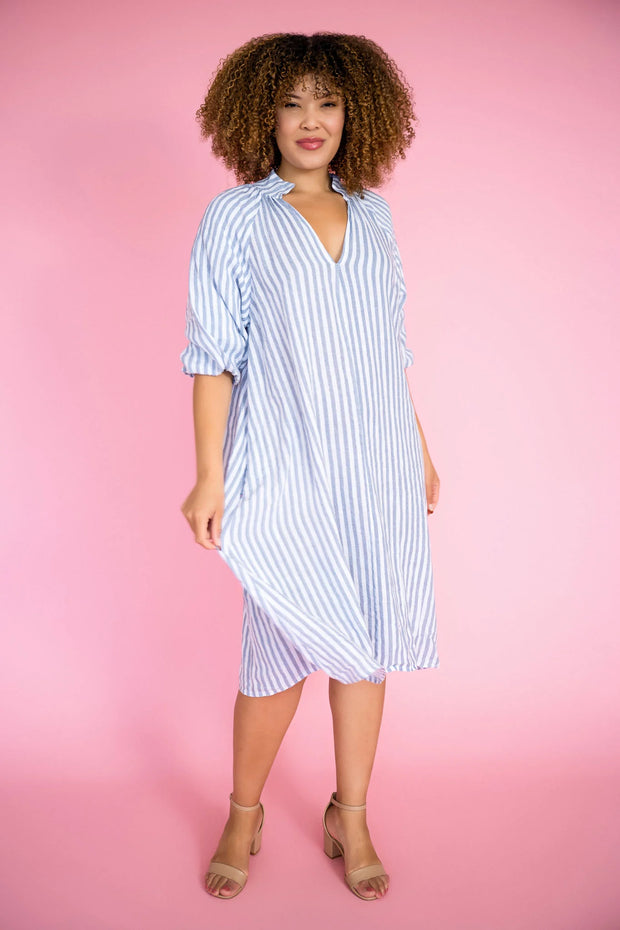 Bahama dress blue - White Wood Boutique