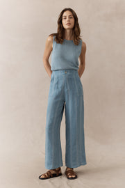 Teal Stripe Pant - White Wood Boutique