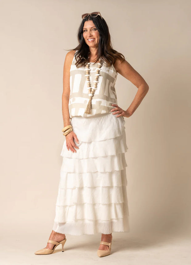 Airy top latte - White Wood Boutique
