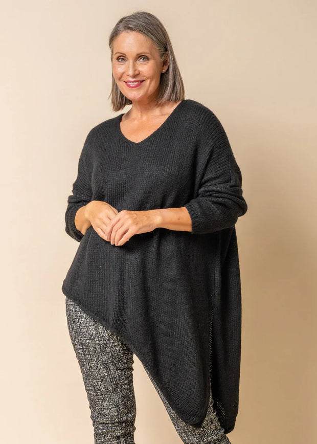 Lisa Knit Top - Black - White Wood Boutique