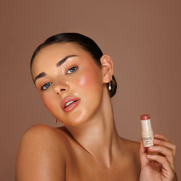 SPF 50 NATURAL LIP & CHEEK TINT - NUDE - White Wood Boutique
