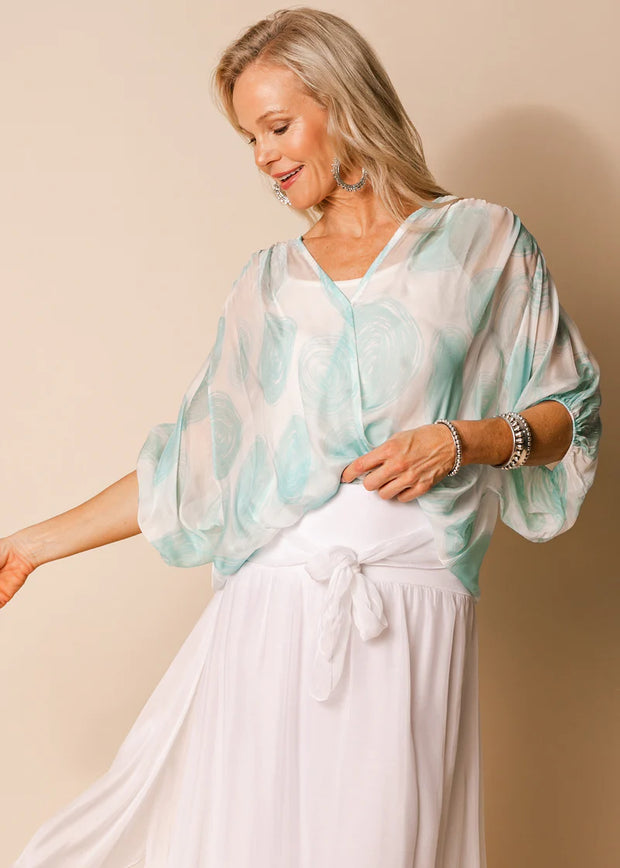 Ally Silk Top - White Wood Boutique