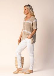 Nerida Linen Top - White Wood Boutique