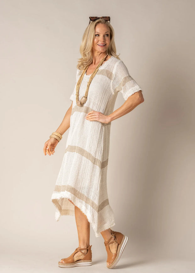 Xanthe Linen Dress - White Wood Boutique