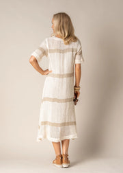 Xanthe Linen Dress - White Wood Boutique