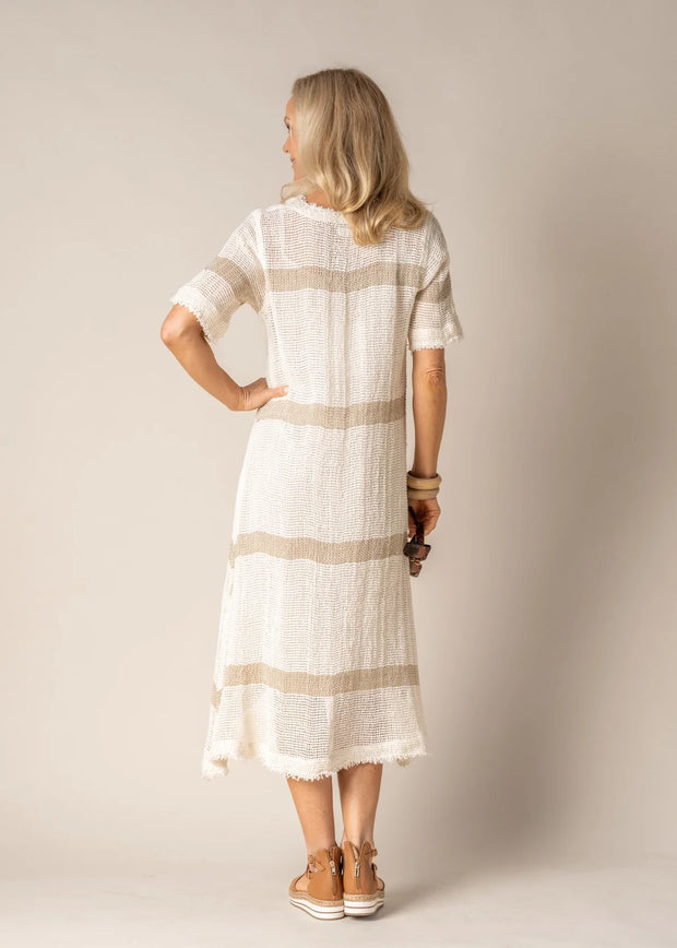 Xanthe Linen Dress - White Wood Boutique