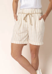 Belle Linen Shorts - Latte - White Wood Boutique